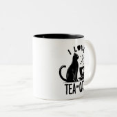 Purfect Brew：お茶と猫が大好き ツートーンマグカップ (正面右)