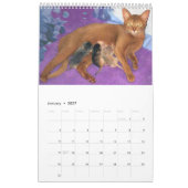Purfect Cat Calendar -任カスタマイズ意の月と年 カレンダー (1月 2027)