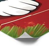 Purfect Cat in Suet おもしろい Digital Art，クリスマス ポスター (角)