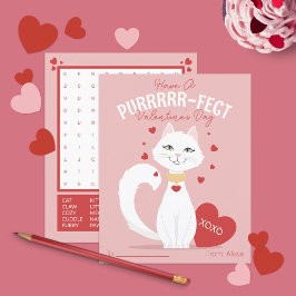 Purfect Cat Kids Valentine's Dayカード
