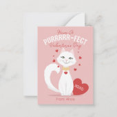 Purfect Cat Kids Valentine's Dayカード ノートカード (正面)