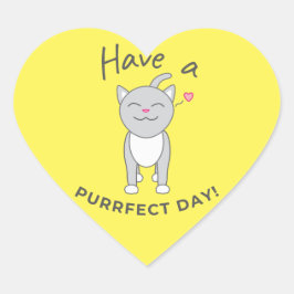 Purfect Dayのステッカーを持っている ハートシール