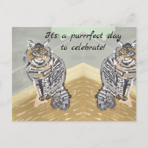 Purfect Day to 祝 Tabby Catはがき ポストカード