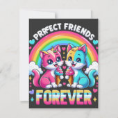 Purfect Friends Foreverかわいいかわいい猫 招待状 (正面)