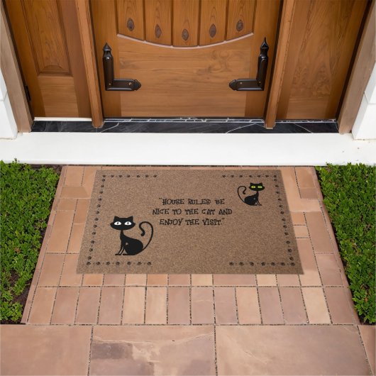 Purfect Welcome: Cat-Themed Doormat ドアマット (室外)