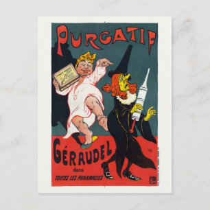 Purgatif Gelaudel France Vintage Poster 1895 ポストカード
