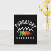 Purgatory Snowboard Co Rerto Snowboarding Colorado カード (黄色い花)