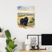 Puri – ドッグアートプリント ポスター (ホームオフィス)