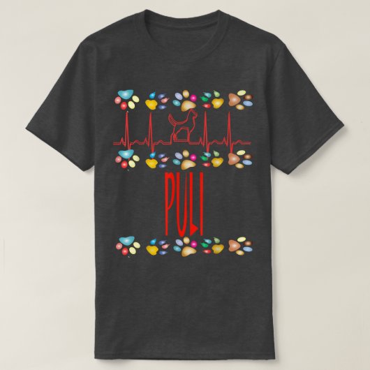 Puri I Love My Puri犬のオーナーママパパ子犬 Tシャツ (デザイン正面)