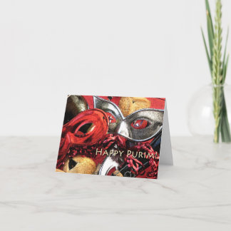 Purimのマスク及びHamantashenカード カード