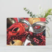 Purimのマスク及びHamentashenの招待状 招待状 (スタンド正面)