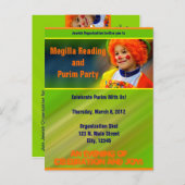 Purimの郵便はがき インビテーションポストカード (正面/裏面)