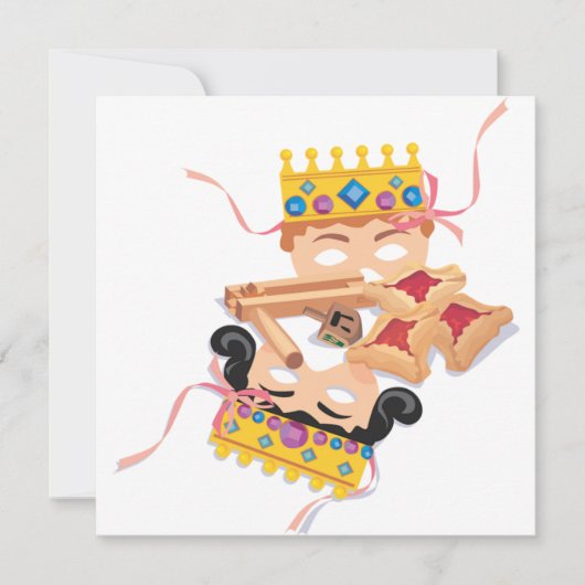 PurimマスクとCookieの招待状 招待状 (正面)