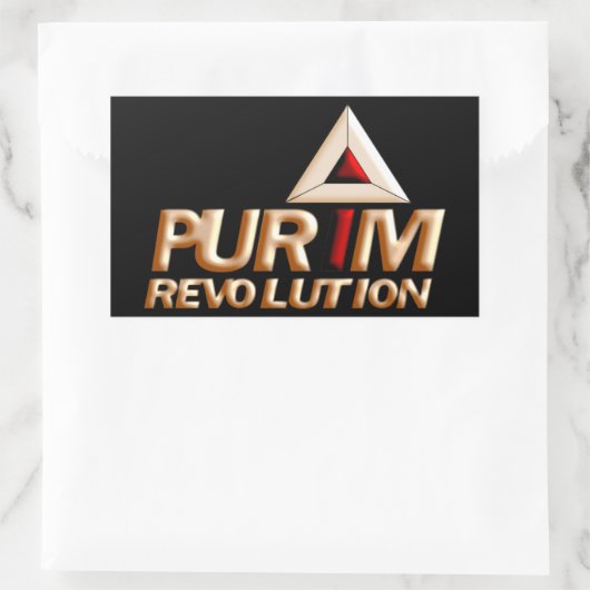 Purim 長方形シール (バッグ)