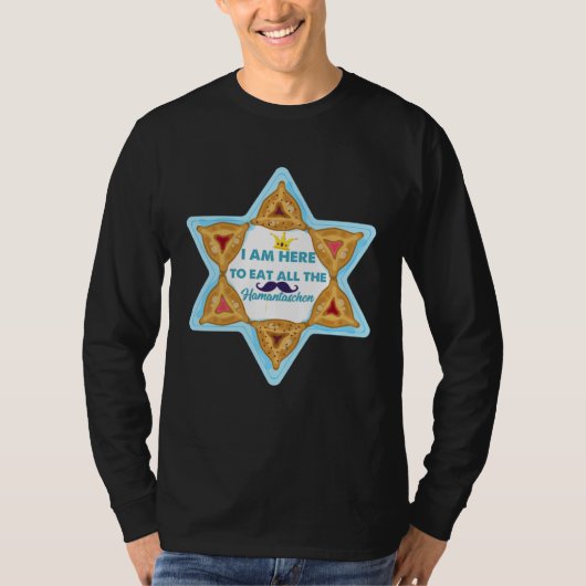 Purim Costume Esther Eat All The Hamantaschen Tシャツ (正面)