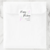 Purim Neon Party Hat Mishloach Manot Name スクエアシール (バッグ)