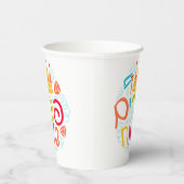 Purim Paper Cups with Hebrew "Happy Purim" Text 紙コップ (右)