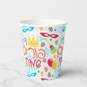 Purim Paper Cups with Hebrew "Happy Purim" Text 紙コップ (正面)