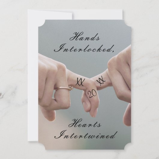 Purist Blue日付を保存するCladdaghフォトフレーム セーブザデート (裏面)