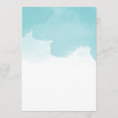 Purist Blue Water Colorsブラックスクリプト結婚ズ メニュー (裏面)