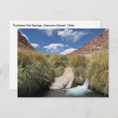 Puritama Hot春、アタカマ砂漠、チリ ポストカード (正面/裏面)