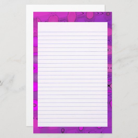Purpeの調子は文房具を並べました 便箋 (正面/裏面)