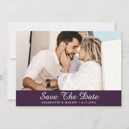 Purpleの結婚写真Save The Date Cards セーブザデート