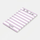 Purpleパーソナライズされたチェッストライプのクリスト ポストイット (アングル)