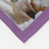 PURPLEフォトブランケットコラージインスタグラム金ゴールド フリースブランケット (角)