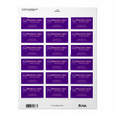 Purpleラベル付きのビジネスブランド ラベル (フルシート)