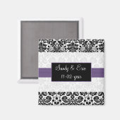 purple日付マグネットを保存 マグネット (正面/裏面)