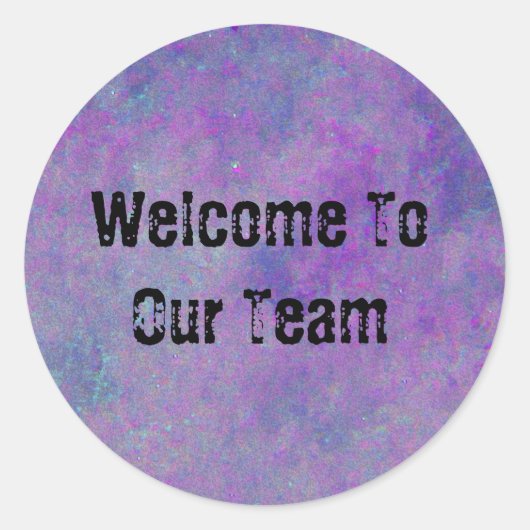 Purple職場従業員の皆様へようこそ ラウンドシール (正面)