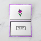 Purple お洒落 Hello and 考える's You カード (内部)