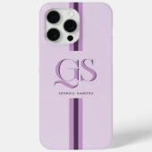 Purple | シックストライプモノグラム Case-Mate iPhoneケース (裏面)