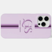 Purple | シックストライプモノグラム Case-Mate iPhoneケース (裏面 (横))