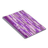 Purple ストライプの Notebook ノートブック (右側)