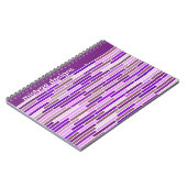 Purple ストライプの Notebook ノートブック (左側)