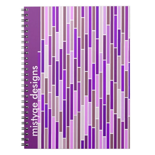 Purple ストライプの Notebook ノートブック (正面)