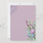 Purple モダン Save The Date Card招待状 セーブザデート (裏面)