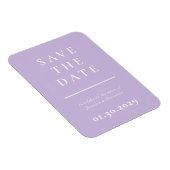 Purple モダン Save the Date Magnet マグネット (右側)