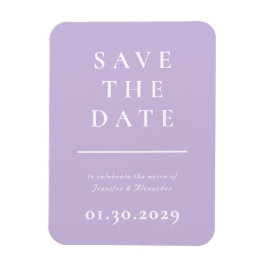 Purple モダン Save the Date Magnet マグネット