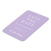 Purple モダン Save the Date Magnet マグネット (左側)