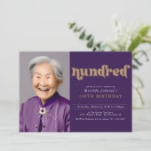 Purple 100th Birthday Partyへの招待 招待状 (スタンド正面)