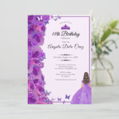 Purple 18th Birthday Roses and Dress Debut 招待状 (スタンド正面)