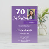 Purple 70と70th Birthday Partyの写真 招待状 (スタンド正面)