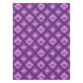 Purple 70sレトロサンセットキューブパターン テーブルクロス (正面)