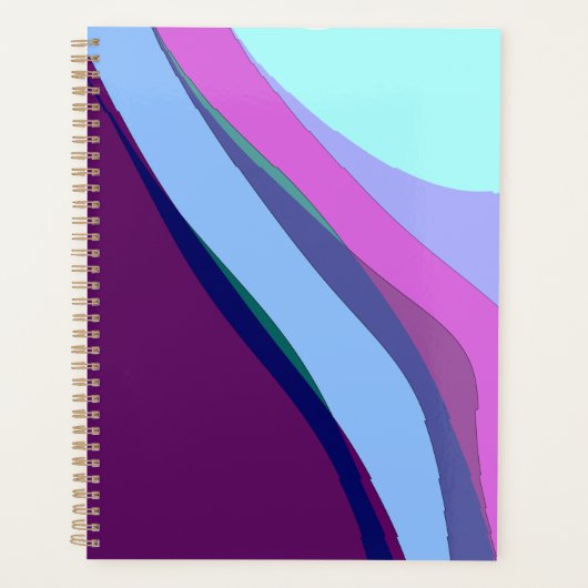 Purple Abstract Art 308 プランナー手帳 (正面)