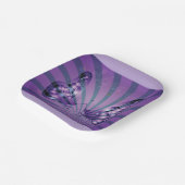 Purple Abstract Butterfly with Radiant Wings ペーパープレート (傾斜あり)