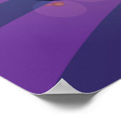 Purple Abstract Butterfly with Radiant Wings ポスター (角)