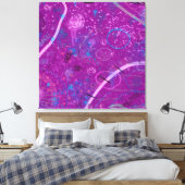 Purple Abstract Dreamscape  キャンバスプリント (インサイチュ (寝室))